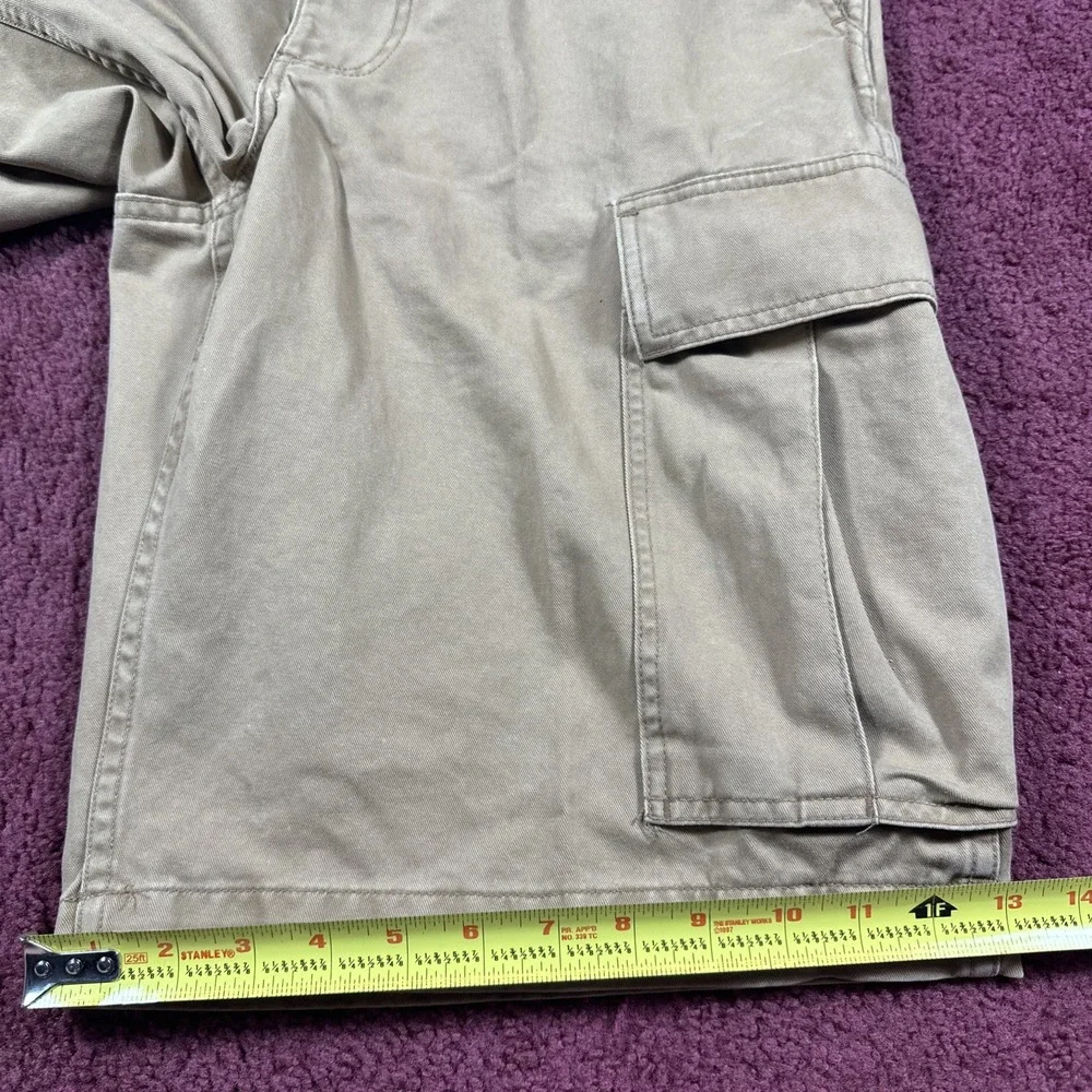 Polo Jeans Company Cargo Shorts Mens 34 Khaki Ralph Lauren MFG USRL Surplus VTG